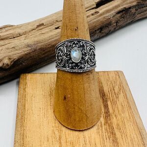 Bali Moonstone Sterling Silver Ring